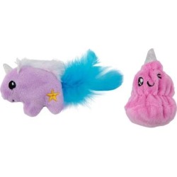 Petstages Unicorn & Poo Cat Toys, Small, Pack of 2