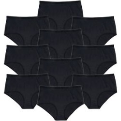 Plus Size Women's 10-Pack Pure Cotton Full-Cut Brief by Comfort Choice in Black Pack (Size 11) Underwear found on Bargain Bro Philippines from Ellos for $49.99