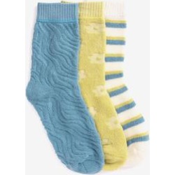 Plus Size Women's 3 Pack Terry Crew Sock by MUK LUKS in Spring Floral (Size OS 6-10) found on Bargain Bro Philippines from Roamans.com for $15.99