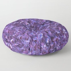 Floor Pillow | Abalone Shell | Paua Shell | Sea Shells | Patterns In Nature | Violet Tint | by Eclectic At Heart - ROUND - 30" x 30" - Society6