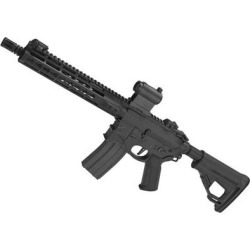 "EMG Sharps Bros Hellbreaker Licensed Full Metal Advanced M4 Airsoft AEG Rifle 10in SBR Black Large M4-SB10-BK"