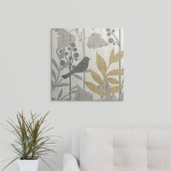 Winston Porter 'Garden Leaves Square V' Graphic Art Print in Brown/Gray, Size 10.0 H x 10.0 W x 1.5 D in | Wayfair 2174968_1_10x10 found on Bargain Bro from Wayfair for USD $22.79