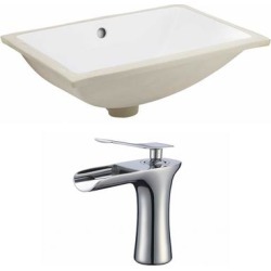 20.75-in. W Rectangle Undermount Sink Set In White - Chrome Hardware - American Imanginations AI-22733 found on Bargain Bro from totally furniture for USD $325.50