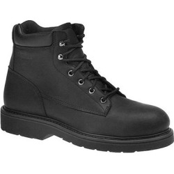 Work America Men's 6" Brawny Leather Work - 10.5 Black Boot D