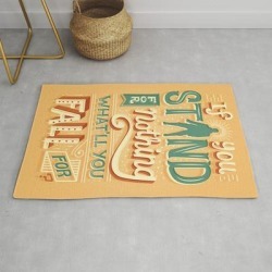 Modern Throw Rug | Make A Stand by Risa Rodil - 2' x 3' - Society6