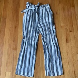 American Eagle Outfitters Pants & Jumpsuits | American Eagle Stripped Paper Bag Pants | Color: Gray/White | Size: M found on Bargain Bro Philippines from poshmark, inc. for $22.00