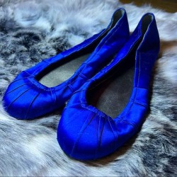 Nine West Shoes | Nine West Royal Blue Ballerina Flats Satin | Color: Blue | Size: 6.5 found on Bargain Bro Philippines from poshmark, inc. for $25.00