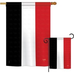 Breeze Decor Yemen of the World Nationality Impressions Decorative Vertical 2-Sided Polyester Flag Set in Black/Red, Size 40.0 H x 18.5 W in Wayfair found on Bargain Bro from Wayfair for USD $41.79