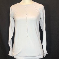Athleta Tops | Athleta White Long Sleeve Top With Nice Detail | Color: White | Size: Xs found on Bargain Bro from poshmark, inc. for USD $10.64