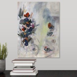 Winston Porter 'Fresh Clippings II' Painting on Canvas & Fabric in Gray, Size 16.0 H x 12.0 W x 1.25 D in | Wayfair found on Bargain Bro from Wayfair for USD $30.39
