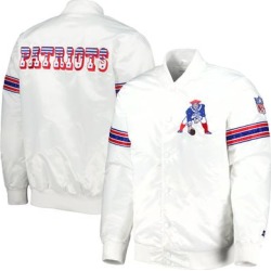 Men's Starter White New England Patriots The Power Forward Full-Snap Jacket found on Bargain Bro from nflshop.com for USD $106.39