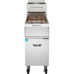 Vulcan 1VK65A-1 PowerFry5 65-70 lb. Natural Gas Floor Fryer with Solid State Analog Controls - 80,000 BTU