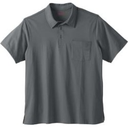Men's Big & Tall Heavyweight Jersey Polo Shirt by KingSize in Steel (Size XL) found on Bargain Bro from OneStopPlus for USD $21.27