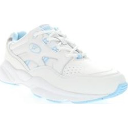 Women's Stability Walker Sneaker by Propet in White Light Blue (Size 13 M) found on Bargain Bro Philippines from SwimsuitsForAll.com for $99.99