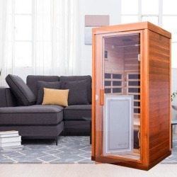 ITAPO One Person Red Cedar Far Infrared Sauna Room in Brown, Size 67.0 H x 33.0 W x 33.0 D in | Wayfair 1216W632S00015 found on Bargain Bro Philippines from Wayfair for $2899.99