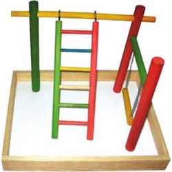 A&E Cage Company Wood Tabletop Play Station, 20