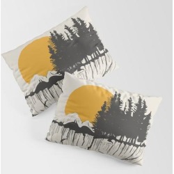 Sunrise King Size Pillow Sham by Andreas12 - STANDARD SET OF 2 - Cotton