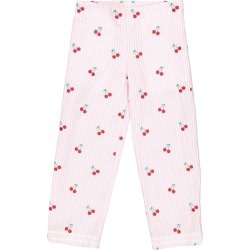 CPC - Classic Prep Childrenswear Evie Cherries Embroidered Seersucker Pants, Pink