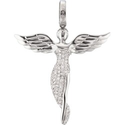 Angel Whisperer Sterling Silver Guardian Angel Pendant