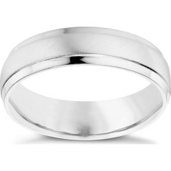 Men's Sterling Silver 5mm Matt & Polished Ring
