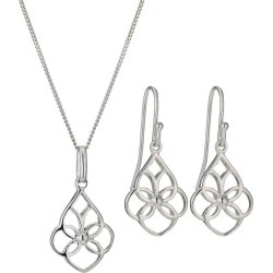 Sterling Silver Celtic Earring & Pendant Set