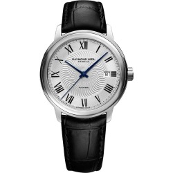 Raymond Weil Maestro Men's Black Leather Strap Watch