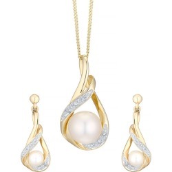 9ct Yellow Gold Cultured Freshwater Pearl Set