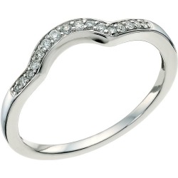 18ct White Gold Diamond Shaped Band