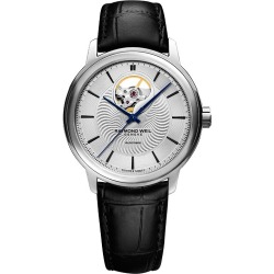 Raymond Weil Maestro Men's Black Leather Strap Watch