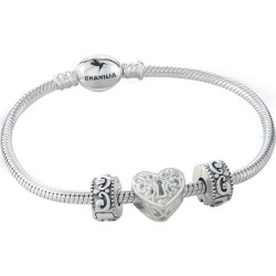 Chamilia Three Charm & Bracelet Gift Set