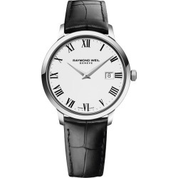 Raymond Weil Toccata Men's Black Leather Strap Watch