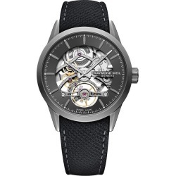 Raymond Weil Freelancer Men's Black Leather Strap Watch