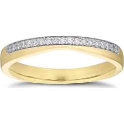 9ct Yellow Gold Diamond Shaped Band