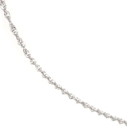 9ct White Gold 18" Singapore Chain