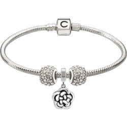 Chamilia Sterling Silver Family & Kaleidoscope Bead Bracelet