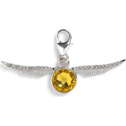 Harry Potter Silver & Swarovski Golden Snitch Charm