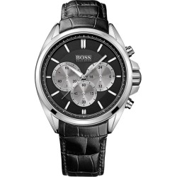 BOSS Driver Men's Black Leather Strap Watch