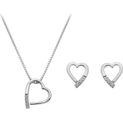 Hot Diamonds Sterling Silver Open Heart Box Set