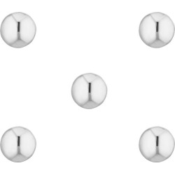 Silver Set of 5 Round Nose Studs