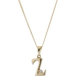 9ct Yellow Gold Letter Pendant Z