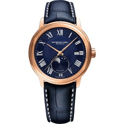 Raymond Weil Maestro Men's Blue Leather Strap Watch