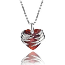 Hot Diamonds Sterling Silver Angel Heart Magma Pendant
