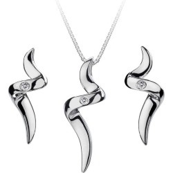 Hot Diamonds Sterling Silver Spiral Earrings & Pendant Set