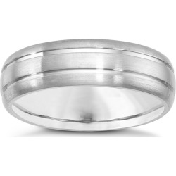 Titanium Ridged Satin & Polished Ring