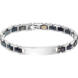 Stainless Steel Black Link ID Bracelet
