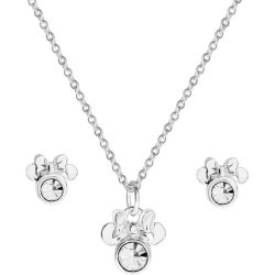 Disney Children's Minnie Mouse Silver Pendant & Earrings Set