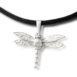 Small Dragonfly Cremation Pendant, Jewelry Gray
