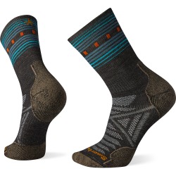 Smartwool PhD Outdoor Light Pattern Crew Socks - Color: Charcoal - Size: M