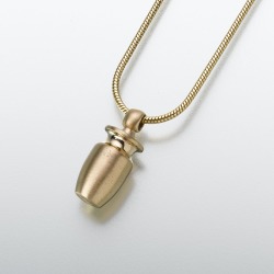 14K Yellow Gold Cremation Urn Pendant, Jewelry, Urns for Ashes