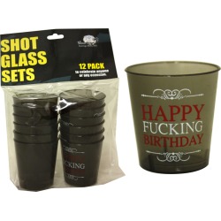 Happy Fucking B-Day Shot Glass Set(12Pk)